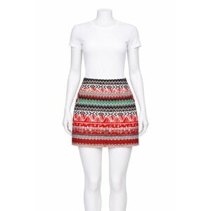 Sara Studio Tribal Aztec Southwestern Skort Women's Size Small with Side Pockets